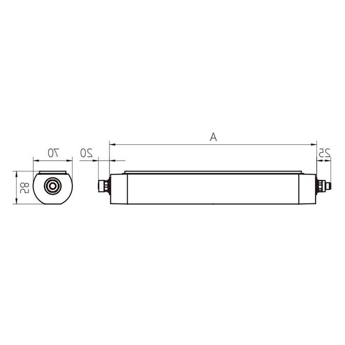 功率24W、尺寸A= 650 mm x 70 mm、MQAL-48-SDD、A70101